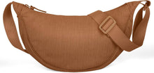 Modische Halbmond Crossbody Schultertasche Reißverschluss