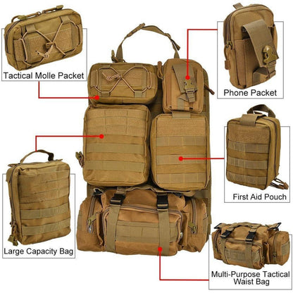 Taktischer Auto-Sitz Organizer mit MOLLE Taschen & Zubehör