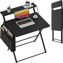 Klappbarer Schreibtisch Regal Aufbewahrungstasche Schwarz 80cm Office