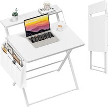 Klappbarer Schreibtisch mit Regal und Aufbewahrungstasche 80 cm