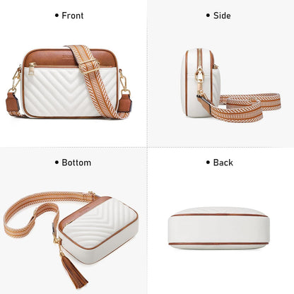 Bagsure Umhängetasche Schultertasche für Damen, Crossbody Leder Design