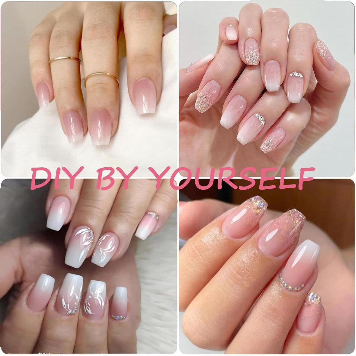 240er Set Französische Falsche Nägel – Aufkleben & Nageldesign