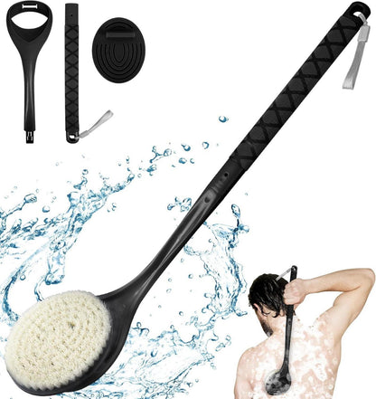 Rückenschrubber für die Dusche mit abnehmbarem Griff und Nylonborsten