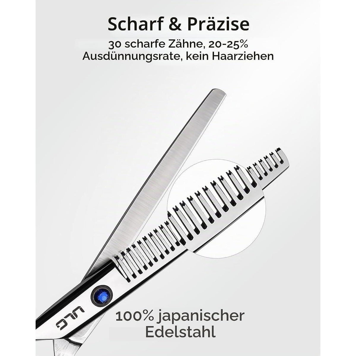 Linkshänder Haarschneideschere aus Japanischem Edelstahl 16,5cm
