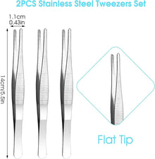 Pinzettenset 3-teilig Edelstahl für Schmuckherstellung DIY