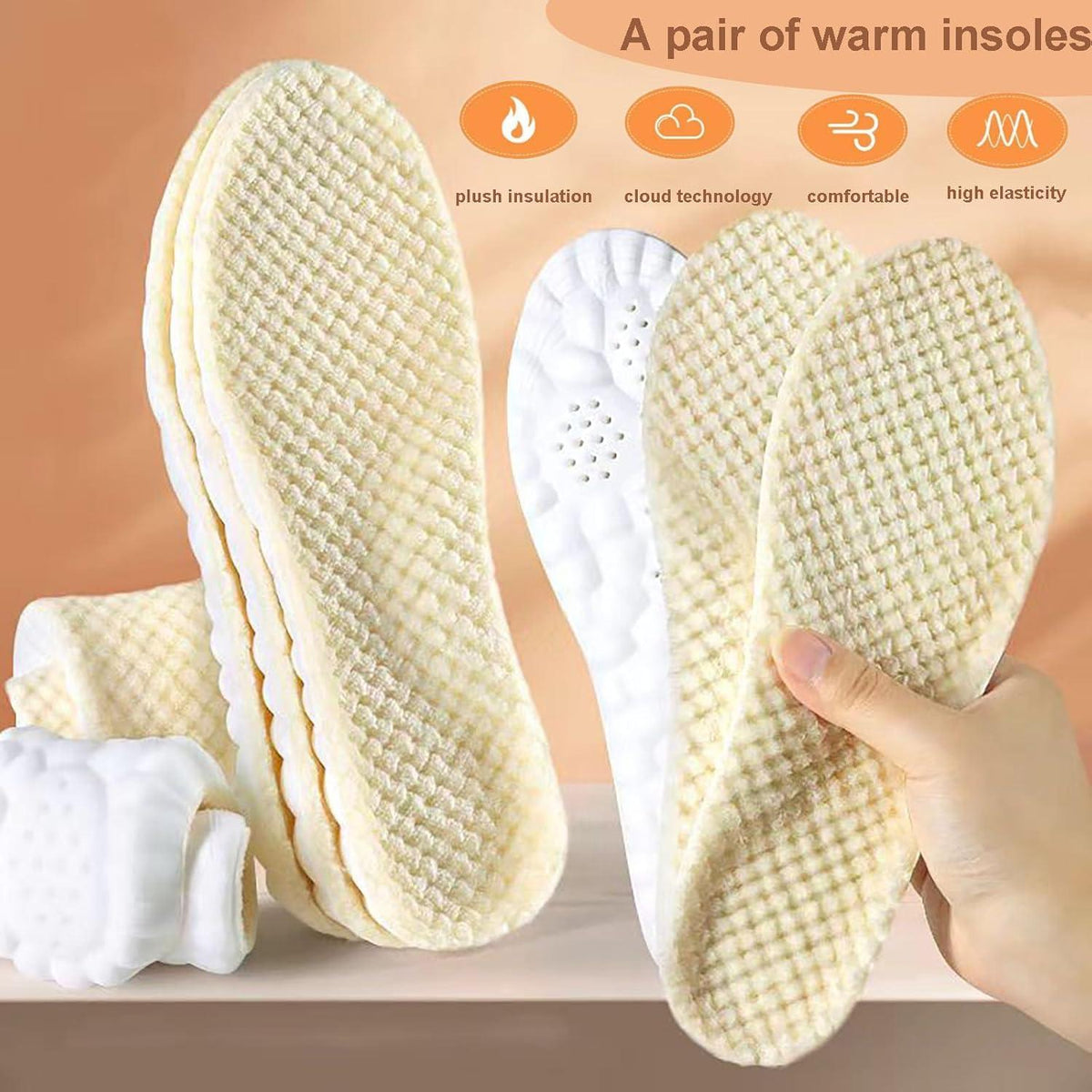 Winter Thermoeinlegesohlen für Herren Damen – Extra Dicke Wärmende Schuhsohle