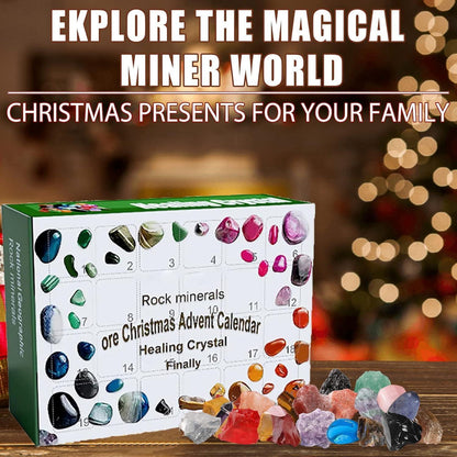 Kristalle Adventskalender 2024 Kinder Geologie Geschenk 24