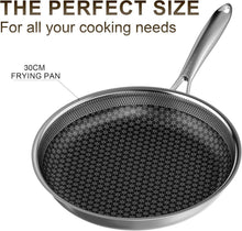 Edelstahl Bratpfanne 30 cm Antihaft Wok Pfanne für alle