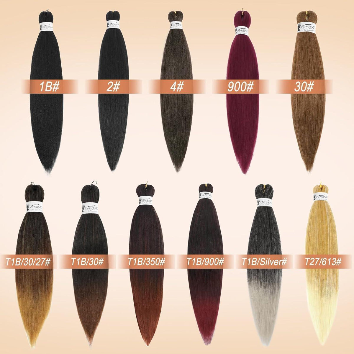 Pre-Stretched Flechthaar 66cm – 8er Pack Schwarz für Braids