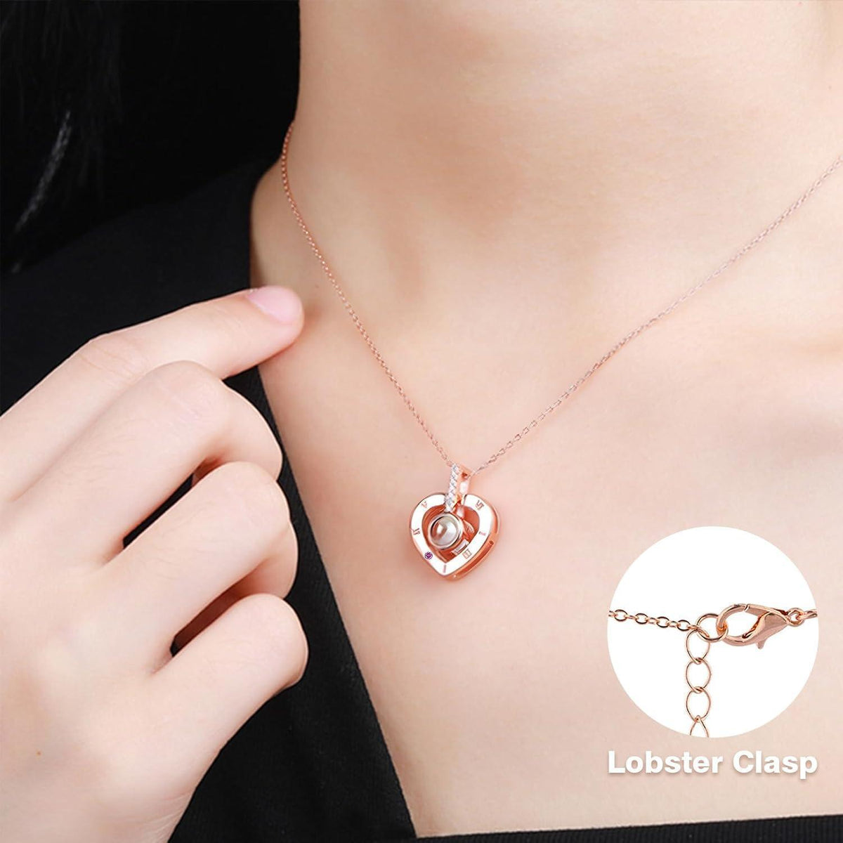 Ewige Rose Geschenkbox mit Kette – 100 Sprachen "I LOVE YOU"