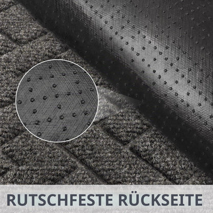 Fußmatte rutschfest waschbar 80x120 cm Grau