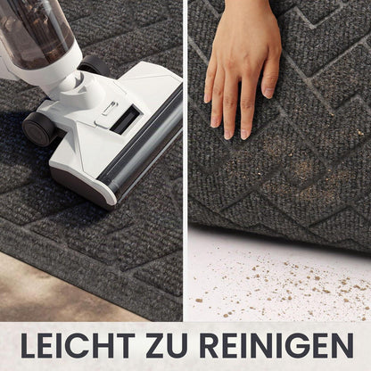 Fußmatte rutschfest waschbar 80x120 cm Grau