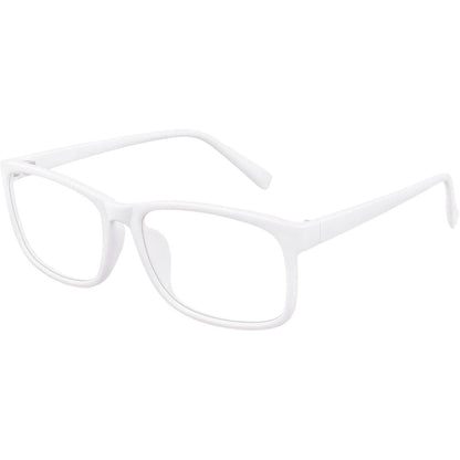 Brille ohne Stärke UV400 Mattweiß mit Tasche