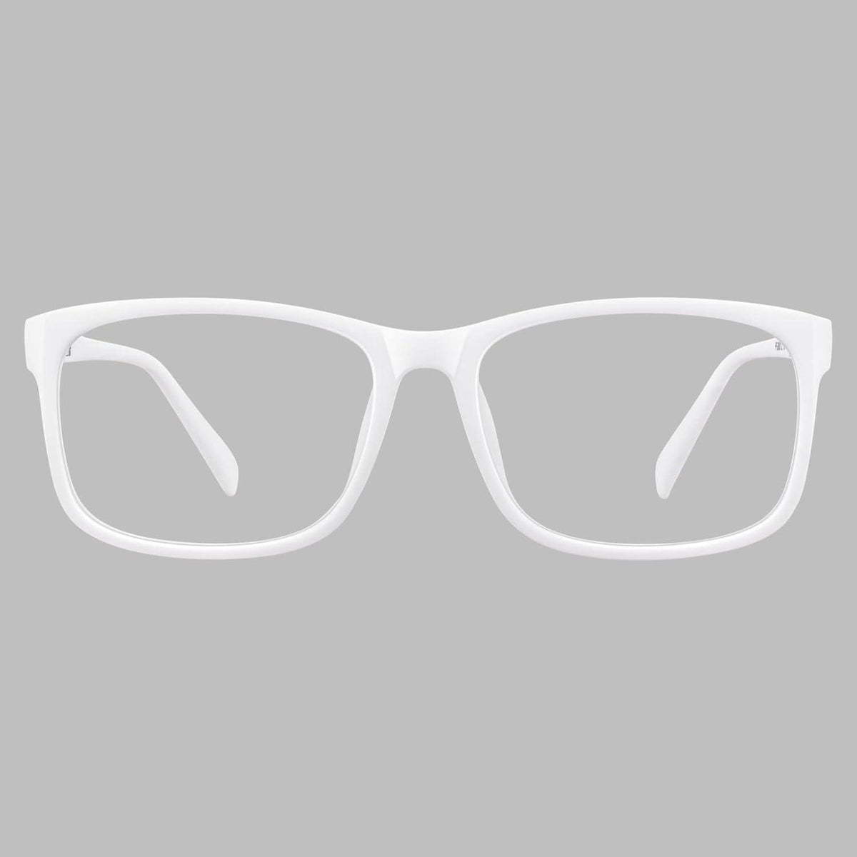 Brille ohne Stärke UV400 Mattweiß mit Tasche
