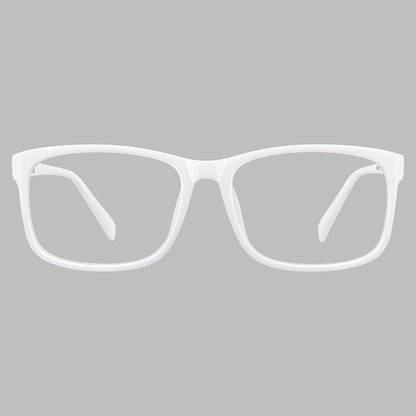 Brille ohne Stärke UV400 Mattweiß mit Tasche