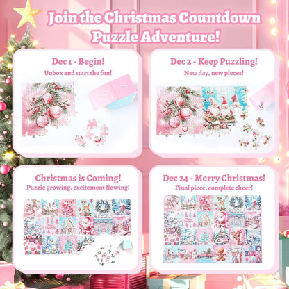 MJARTORIA Adventskalender 2024 Weihnachtspuzzle 1008 Teile