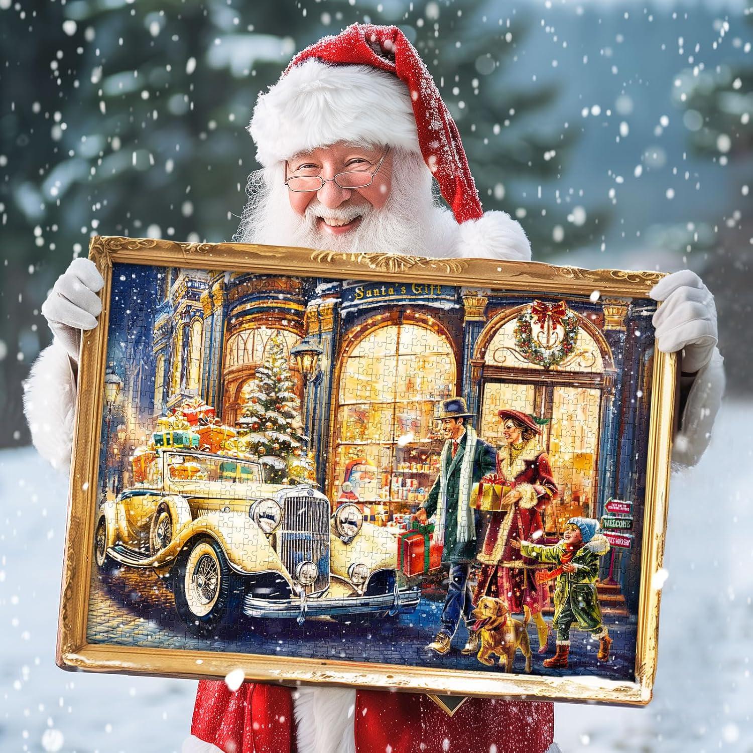 Weihnachts Puzzle Adventskalender 2024 1008 Teile Geschenk Weihnachten Rot
