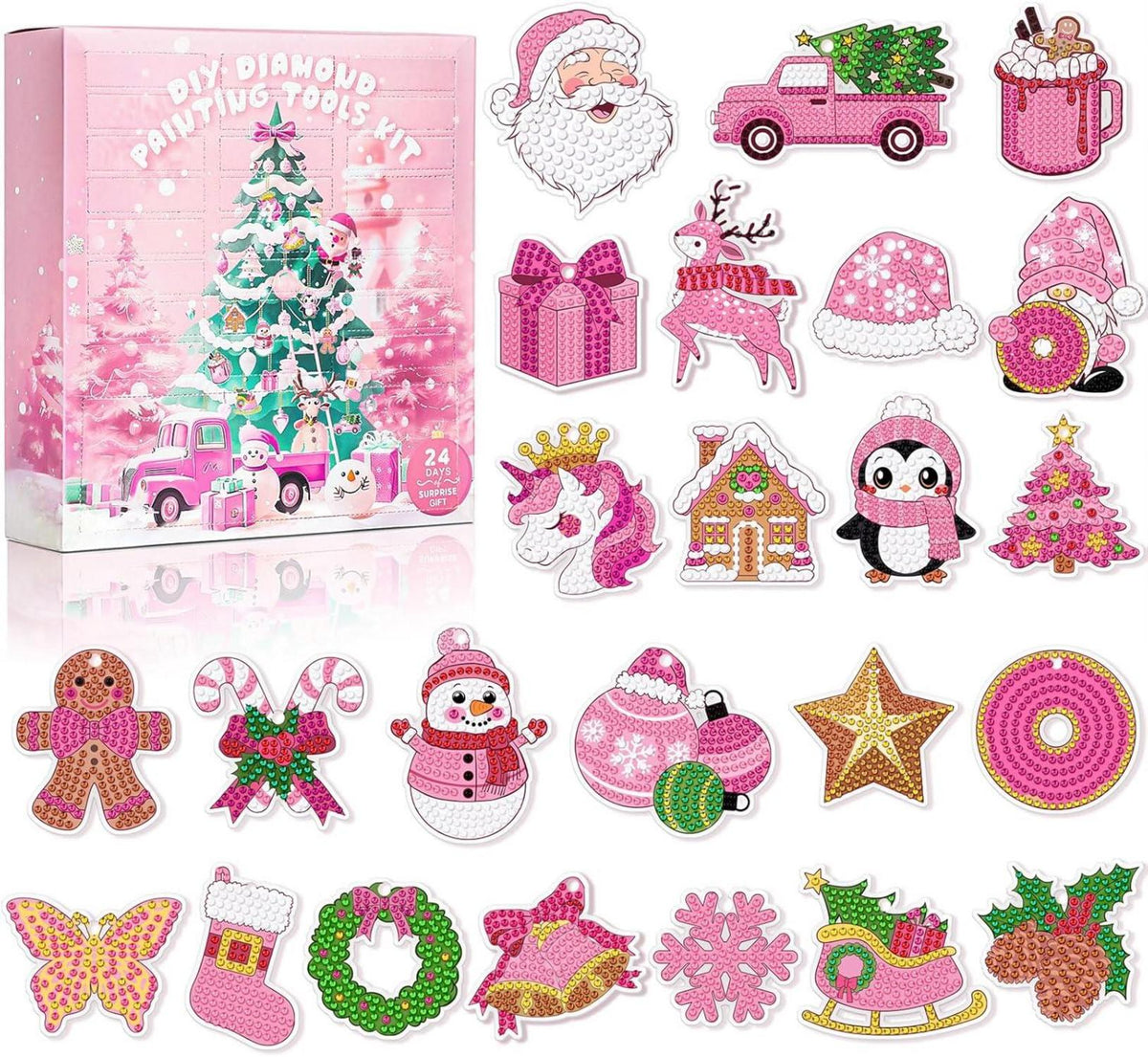 MJARTORIA Diamond Painting Adventskalender 2024 Weihnachten DIY