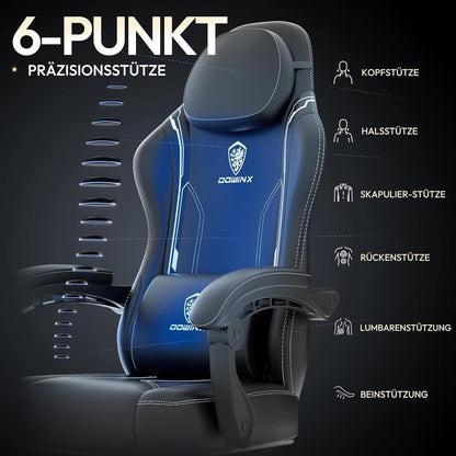 Ergonomischer Gaming Stuhl mit Lendenwirbelstütze und