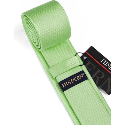 Schmale Seidenkrawatte für Herren, Helles Salbeigrün, 6cm
