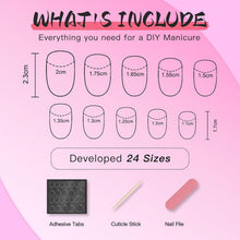 24Pcs Colorful Daisy Press on Nails Set with Jelly Glue