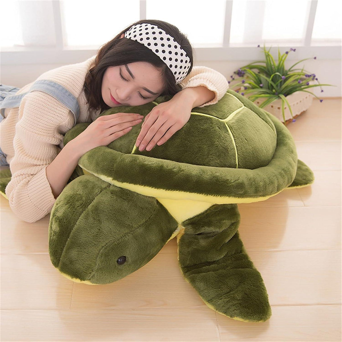 Große Plüsch Schildkröte 30cm - Kuscheltier & Dekokissen