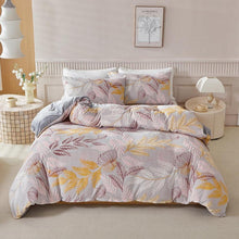 Plüsch Bettwäsche Set 220x240 Winterwarm Rosa Grau Gelb