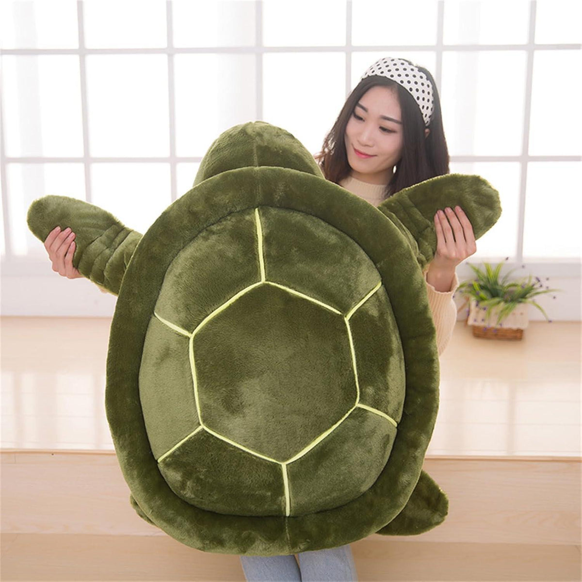 Großes Plüsch Schildkröten Kuscheltier 65cm Grün