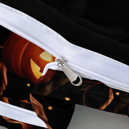 Halloween Bettwäsche-Set 135x200 cm, 4-teilig mit Kürbis-Motiv