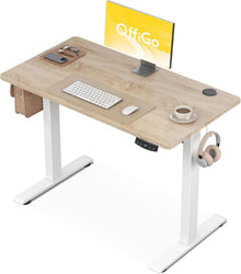 Elektrischer Schreibtisch Memory-Funktion 100 cm Beige