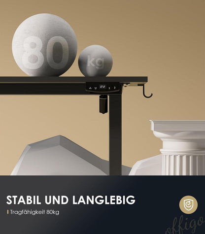 Höhenverstellbarer Elektrischer Schreibtisch 160 cm Memory-Funktion