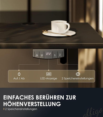 Höhenverstellbarer Schreibtisch 160 cm Elektrisch Memory-Funktion