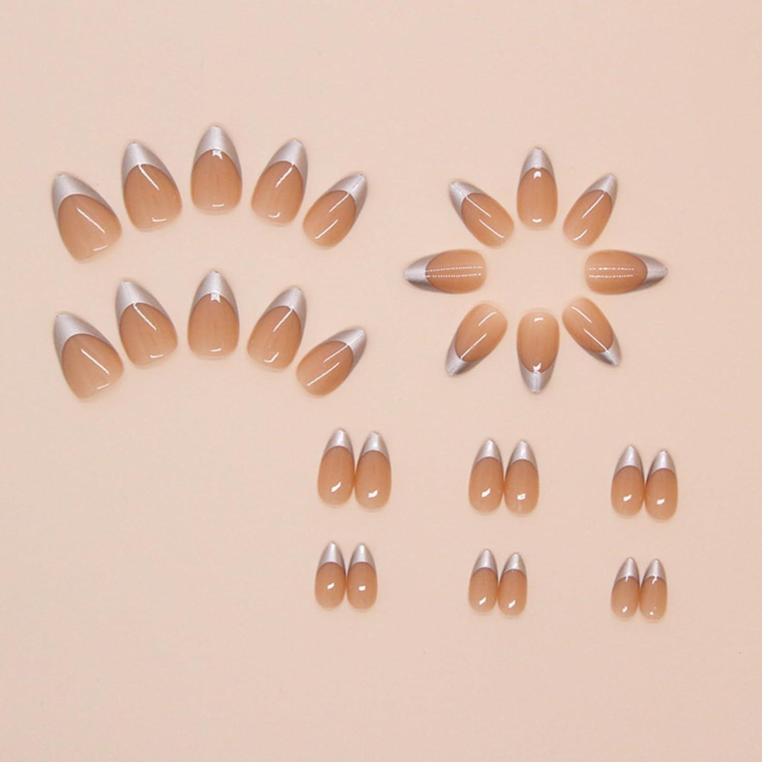 24 Stück Künstliche Nägel Aufkleben Press-on Nails Acryl Full Cover