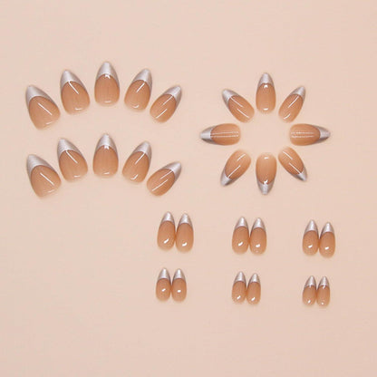 24 Stück Künstliche Nägel Aufkleben Press-on Nails Acryl Full Cover