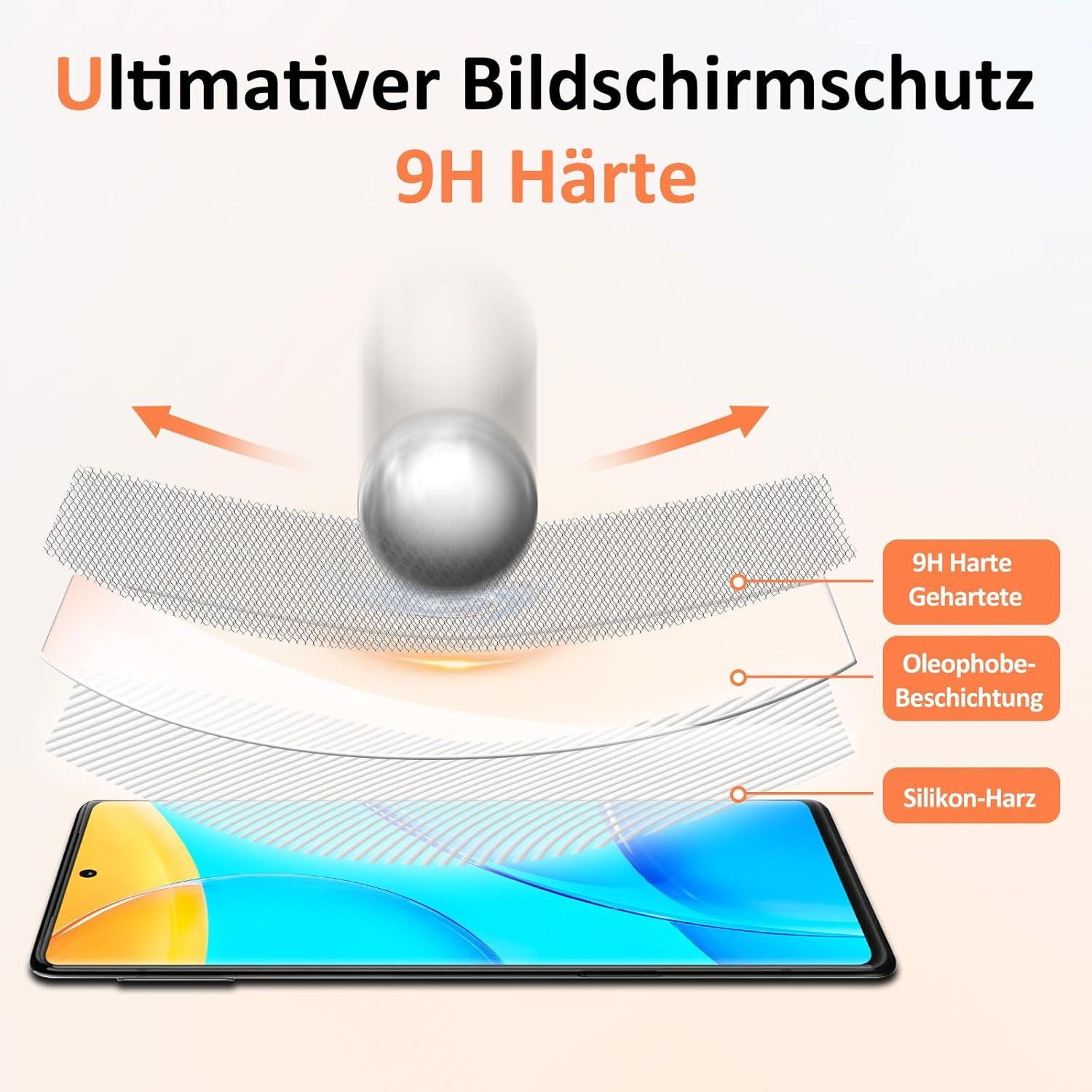 2+2 Stück Panzerglas Schutzfolie für Google Pixel 6 Kameraschutz, 9H
