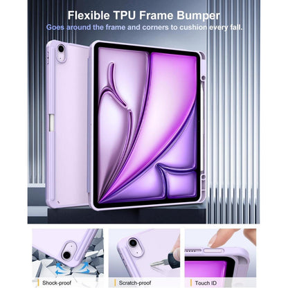 iPad Air 13 Hülle mit Stifthalter, Klar & Schlank, Lila