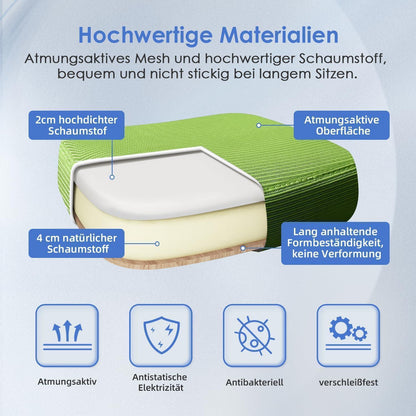 Ergonomischer Bürostuhl mit Lendenwirbelstütze und Grüne