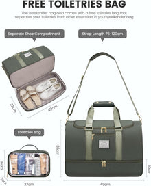LOVEVOOK Damen Sporttasche Weekender Reisetasche Grün