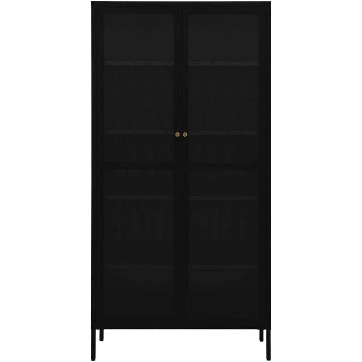 Glasvitrine mit 4 Fächern – Highboard 90x40x180cm