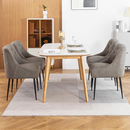 Esszimmerstühle Set 4 Grau | Modern, Bequem & Platzsparend