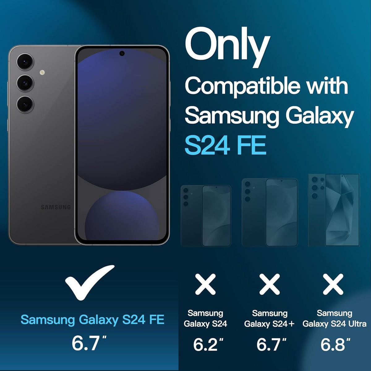 Samsung Galaxy S24 FE Schutzfolie 2 Stück - Gehärtetes