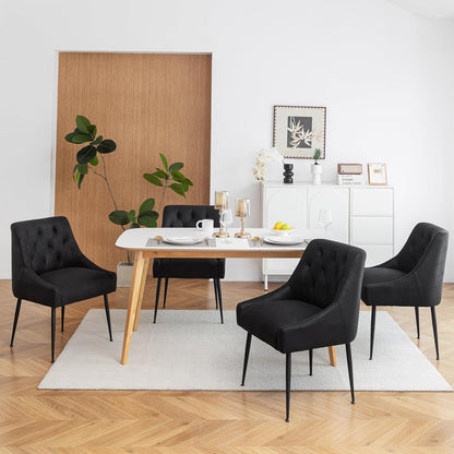 Esszimmerstühle 6er Set Schwarz – Modern & Komfortabel