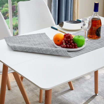 Esszimmergruppe Weiß: Esstisch 110cm + 6 Stühle