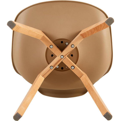 Esszimmergruppe 110cm Esstisch mit 4 Stühlen Weiß/Khaki