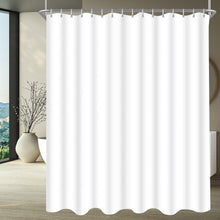 Duschvorhang 300x200cm Reinweiß mit Haken & Antischimmel Beschichtung