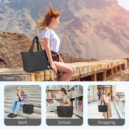 Große Schultertasche Damen Umhängetasche Shopper Tasche Stepptasche