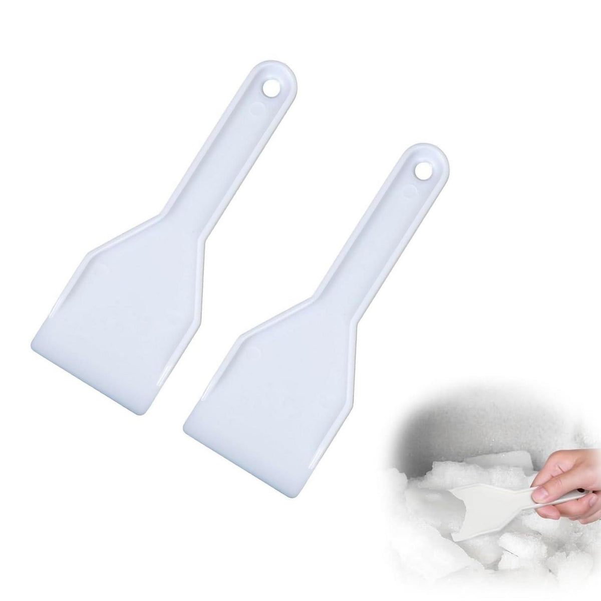 2x Eiskratzer für Kühlschrank & Gefrierschrank – Weiß