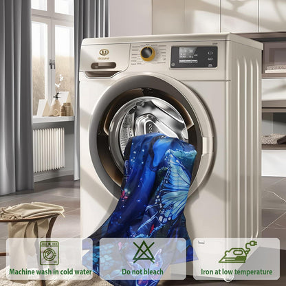 Duschvorhang 150x180 Blau Bunt mit Motiv Wasserdicht und Schnell