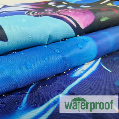 Duschvorhang Blau 200x200 Bunt Motiv Wasserdicht Schnell Trocknend