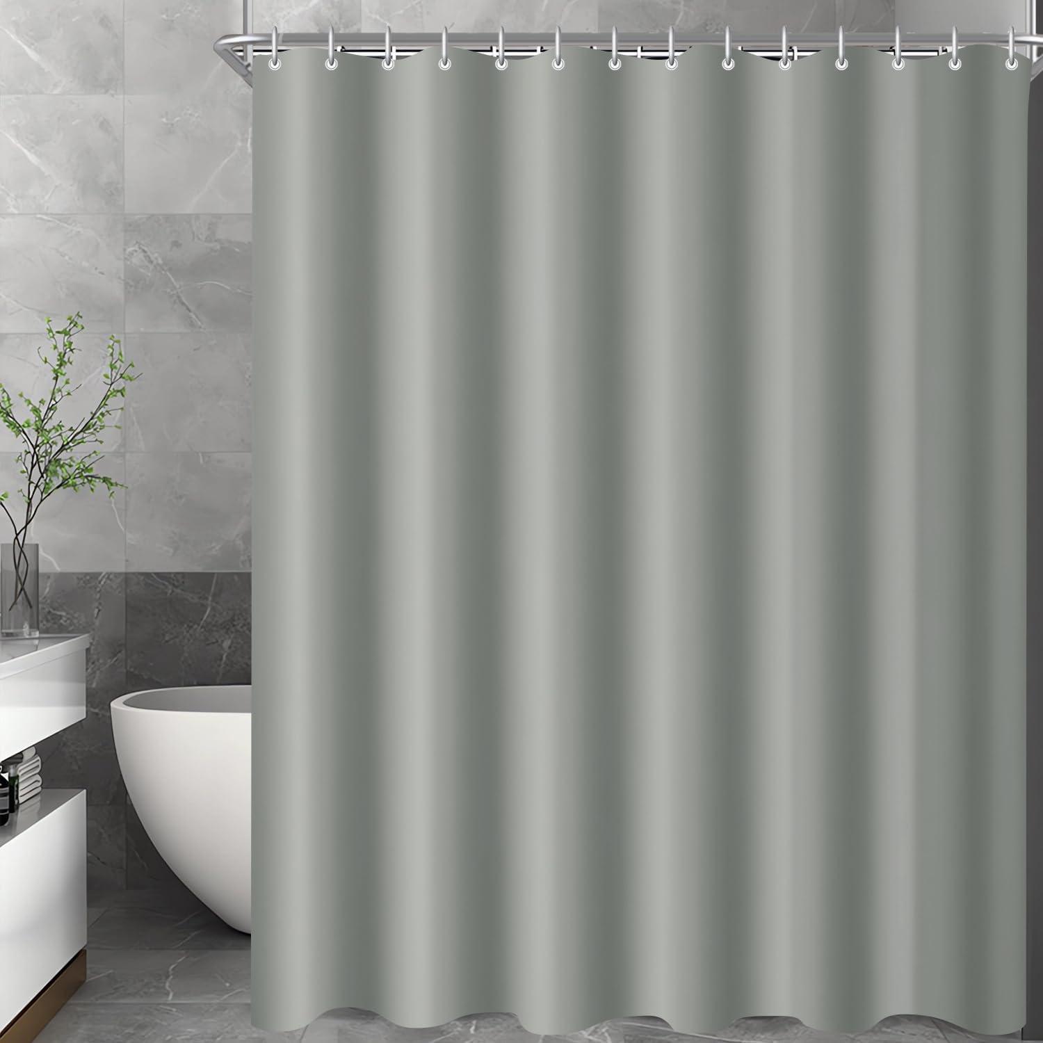Lerores Duschvorhang 150x200cm Grau, Wasserdicht, Antischimmel, Waschbar, Polyester Stoff